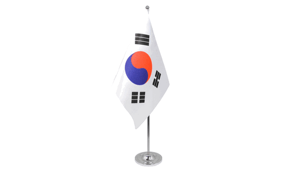 Korea South Satin Table Flag
